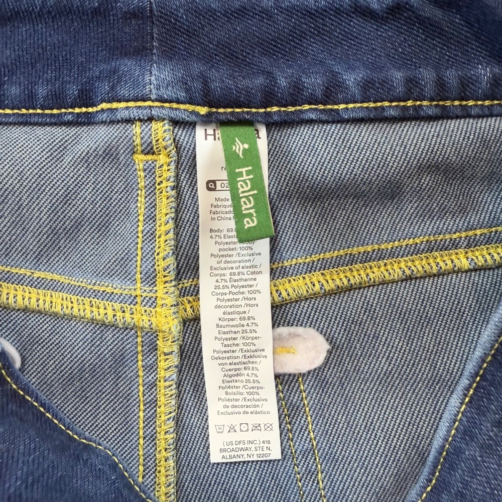 Halara Women Medium Wash Pull On Straight Leg Athleisure Jeans Size M Regular - Picture 2 of 10